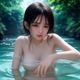用户月光下的读者头像，女性，温柔气质二次元风格